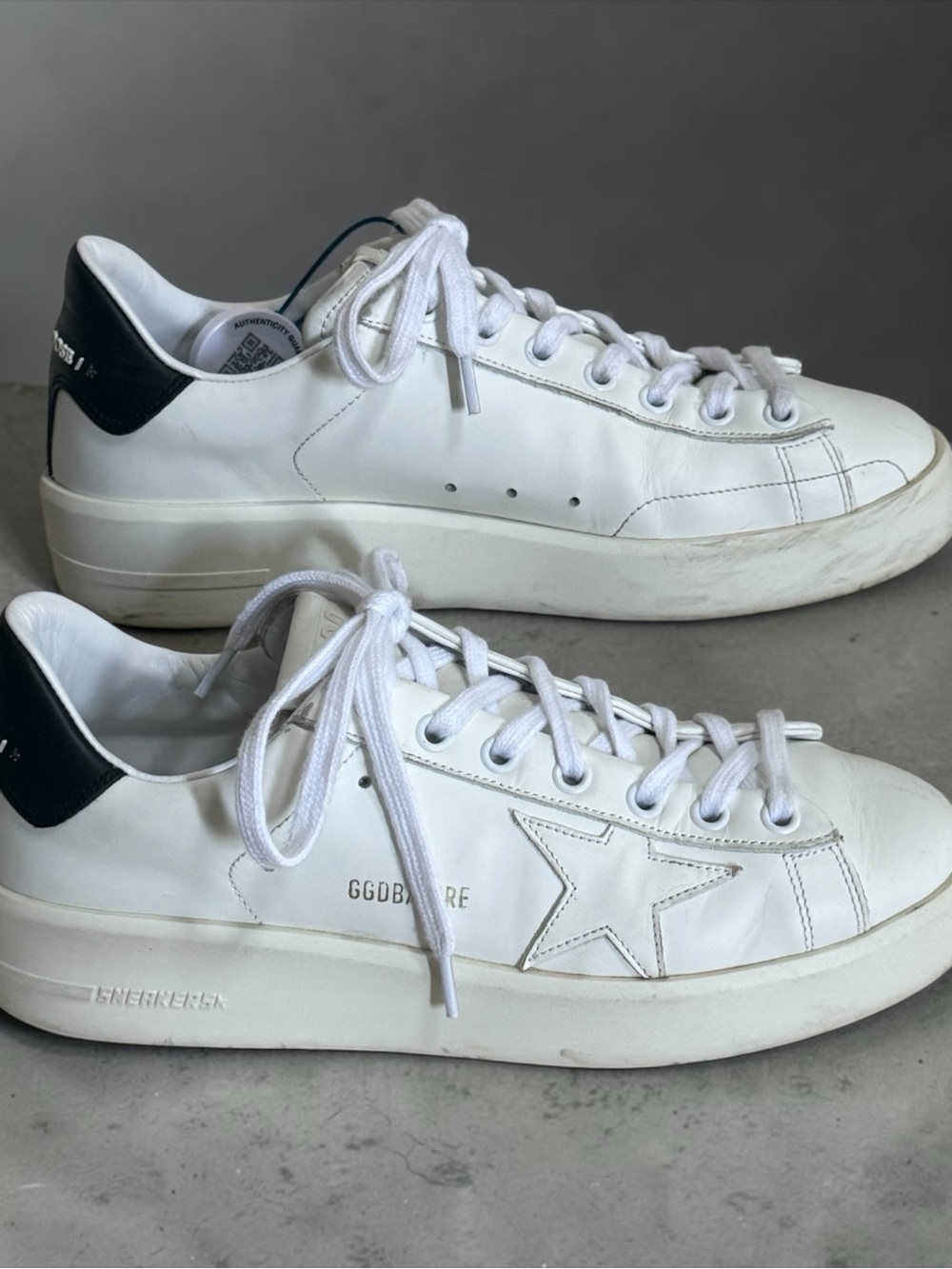 RARE Golden Goose Women’s PURESTAR GGDB White Leather Sneakers! Size 7(US) 37EU